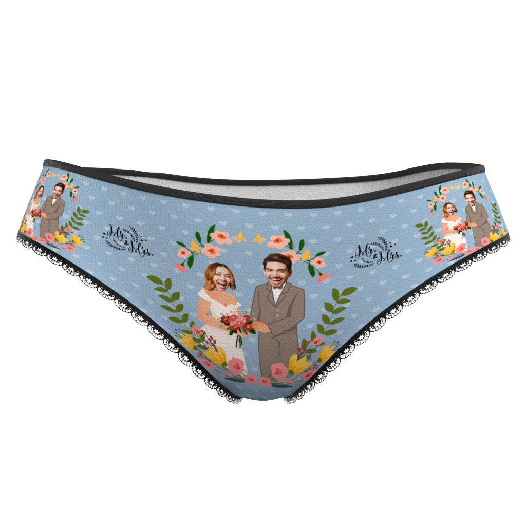 Ropa Interior De Cara Personalizada Bragas De Pareja De Boda Personalizadas Regalo De Luna De Miel - soufeeles
