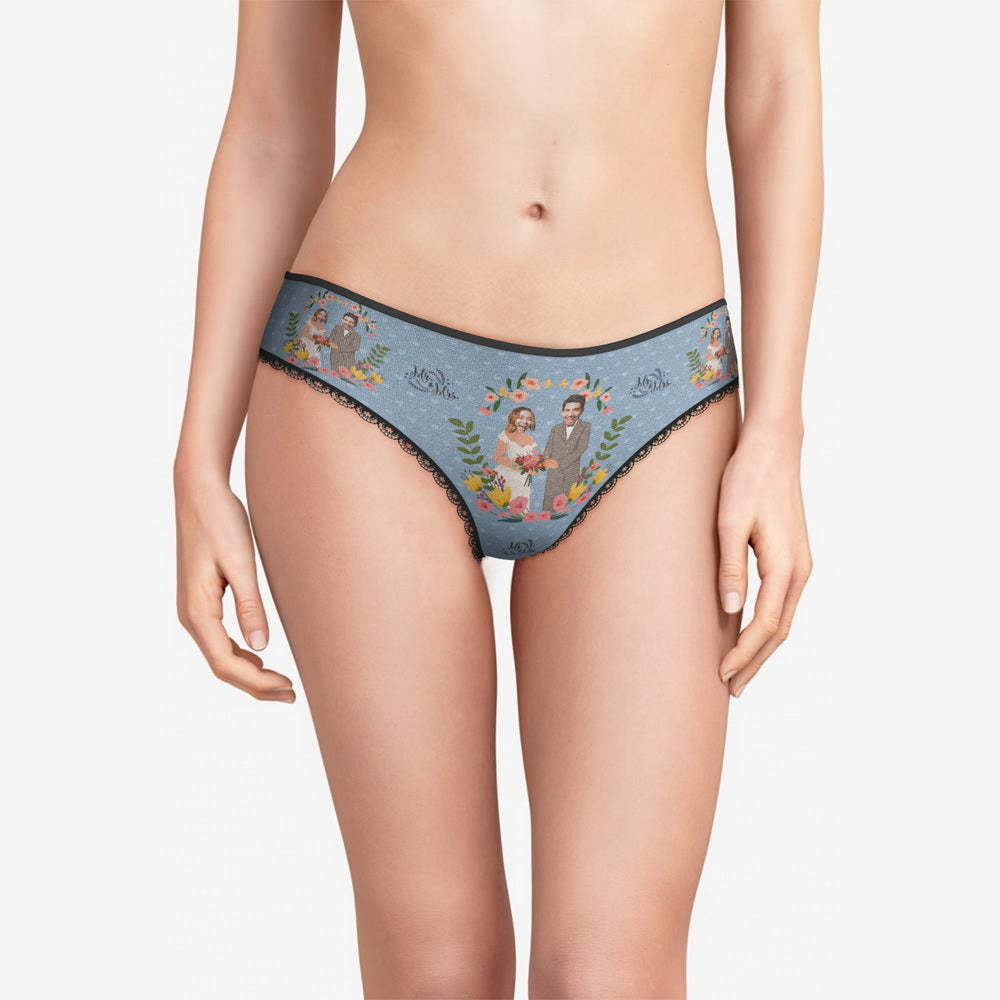 Ropa Interior De Cara Personalizada Bragas De Pareja De Boda Personalizadas Regalo De Luna De Miel - soufeeles