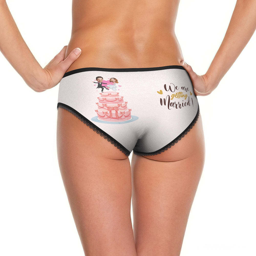 Ropa Interior De Cara Personalizada Nos Casamos Bragas Regalo De Boda - soufeeles