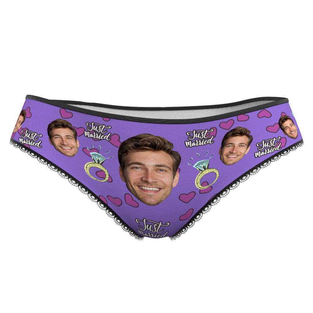Ropa Interior De Cara Personalizada Braguitas Recién Casadas Personalizadas Regalo Para Ella - soufeeles