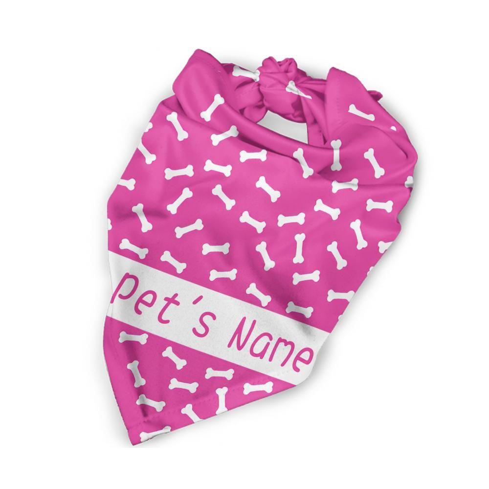 Regalo De Bufanda Rosa Para Mascotas Con Grabado Personalizado