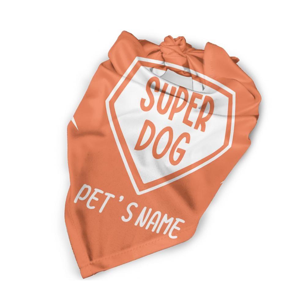 Regalo De Bufanda Naranja Para Mascotas Con Grabado Personalizado
