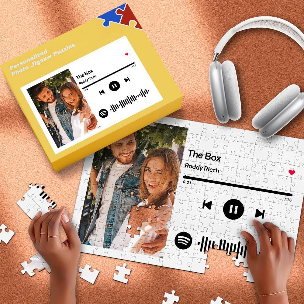 Rompecabezas Con Código De Spotify Escaneable Rompecabezas Grabado Con Foto Regalo único De San Valentín