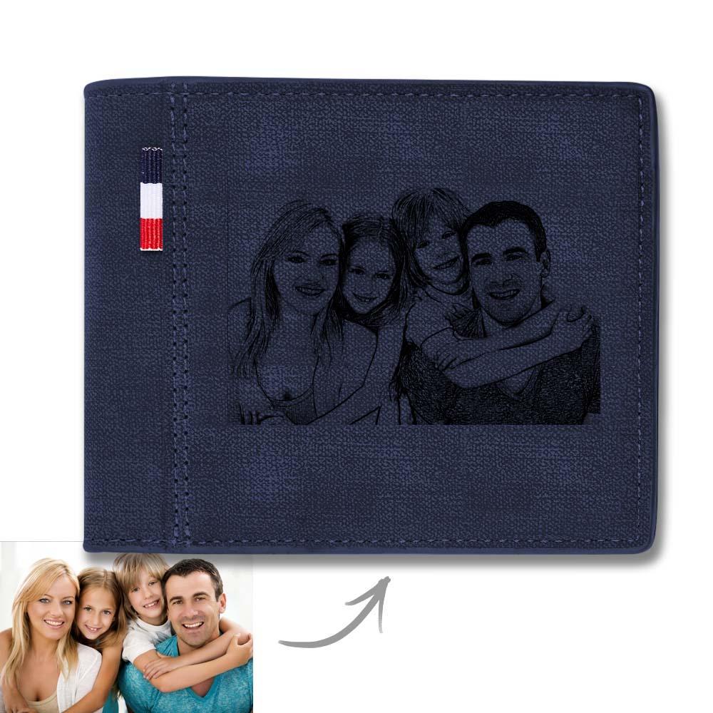 Cartera Con Grabado Personalizado, Carteras Con Fotos Personalizadas Para Hombres, Marido, Papá, Hijo, Regalos De Aniversario Personalizados - soufeeles