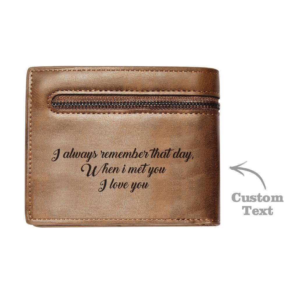 Billetera Plegable Personalizada Con Foto Grabada Y Texto Para Hombre, Billetera Para Novio, Marido, Papá, Hijo, Aniversario, Regalo De Navidad - soufeeles