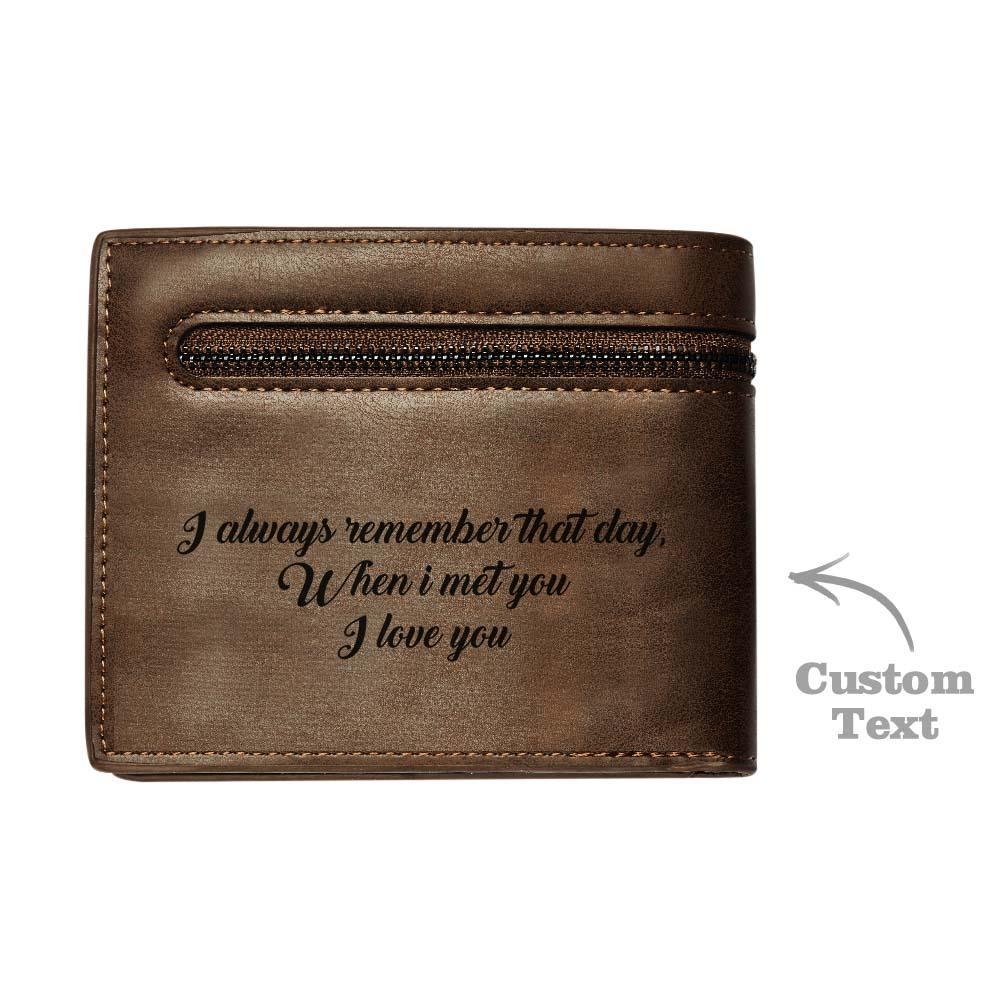 Billetera Plegable Personalizada Con Foto Grabada Y Texto Para Hombre, Billetera Para Novio, Marido, Papá, Hijo, Aniversario, Regalo De Navidad - soufeeles