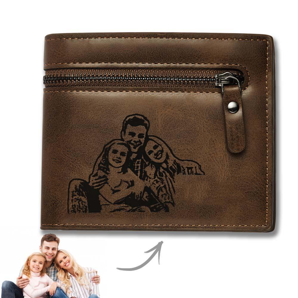 Billetera Plegable Personalizada Con Foto Grabada Y Texto Para Hombre, Billetera Para Novio, Marido, Papá, Hijo, Aniversario, Regalo De Navidad - soufeeles