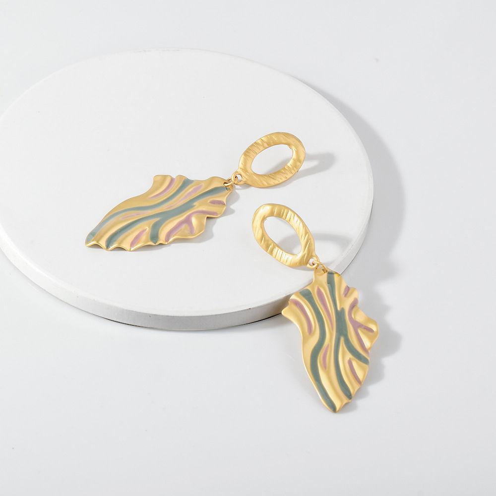 Pendientes Diseño De Moda Aleación Chapado En Oro