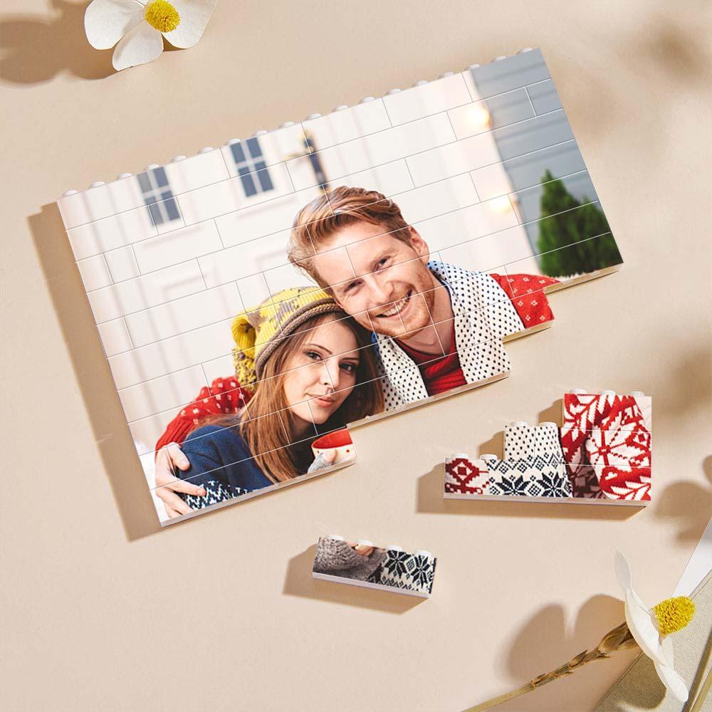 Rompecabezas De Bloques De Construcción Con Foto Personalizada, Regalo De Forma Cuadrada De Ladrillo De Construcción Personalizado Para Regalos De Navidad - soufeeles