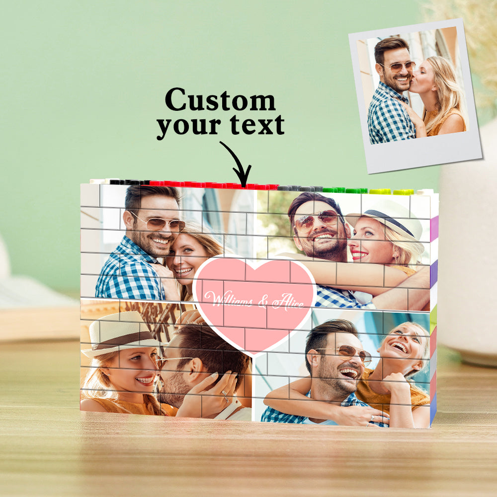 Rompecabezas De Ladrillos De Construcción De Colores Personalizados, Bloques De Fotos De Collage Personalizados, Regalos Para Amantes - soufeeles