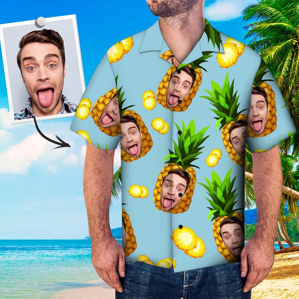 Camisa De Cara Personalizada Hombres S Camisa Hawaiana Con Estampado Completo Estilo Fresco