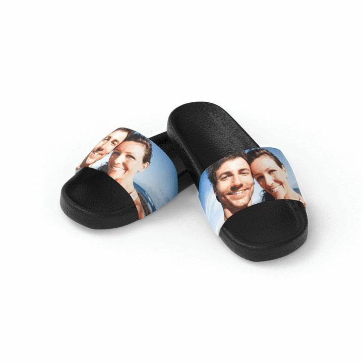 Sandalias de Diapositivas con Foto Familiar Personaslizada para Mujer