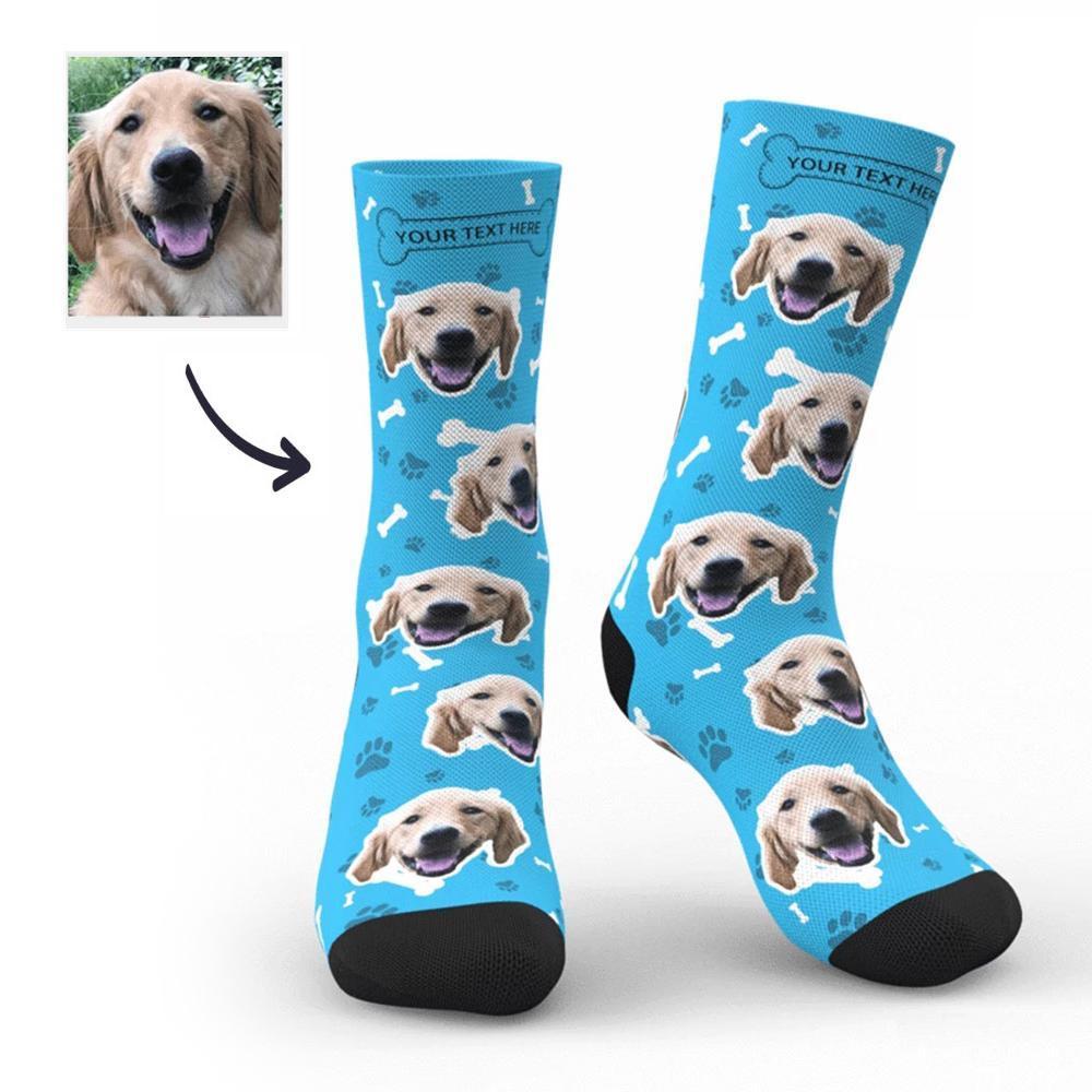 Calcetines con Foto Personalizados, Calcetines con Cara de Perro con Grabado