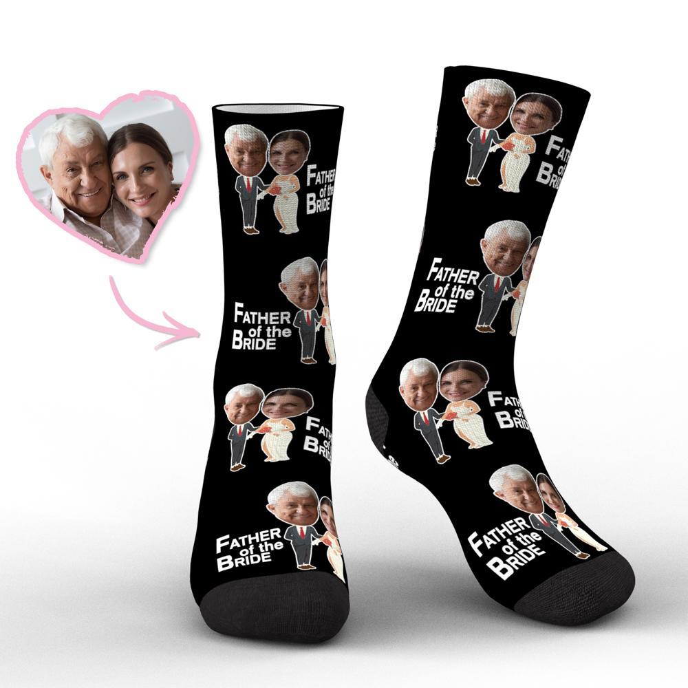 El Padre Personalizado De Los Calcetines De La Novia Calcetines De La Cara, Regalos De Boda Para El Papá