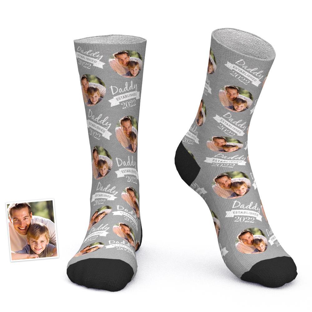 Calcetines Personalizados Con Foto Grabada Calcetines Cómodos Con Un Año En Particular El Mejor Regalo Para Papá - soufeeles