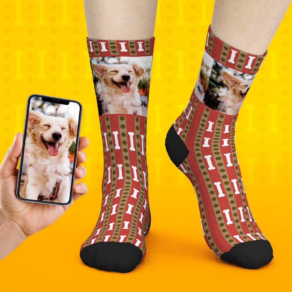 Calcetines Personalizados Con Foto Personalizada Calcetines Con Imagen De Perro Mascota - soufeeles