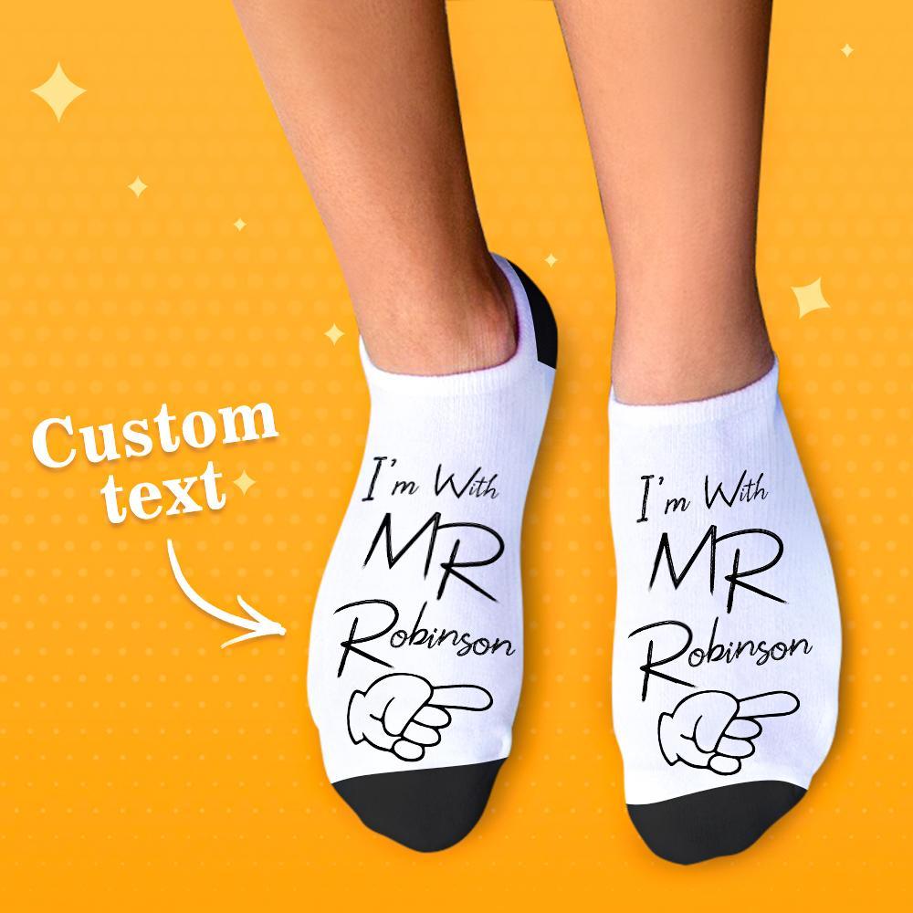 Divertidos Calcetines Personalizados Para Recién Casados regalo De Luna De Miel Para Él Y Ella Calcetines A Juego Para La Novia Y El Novio - soufeeles