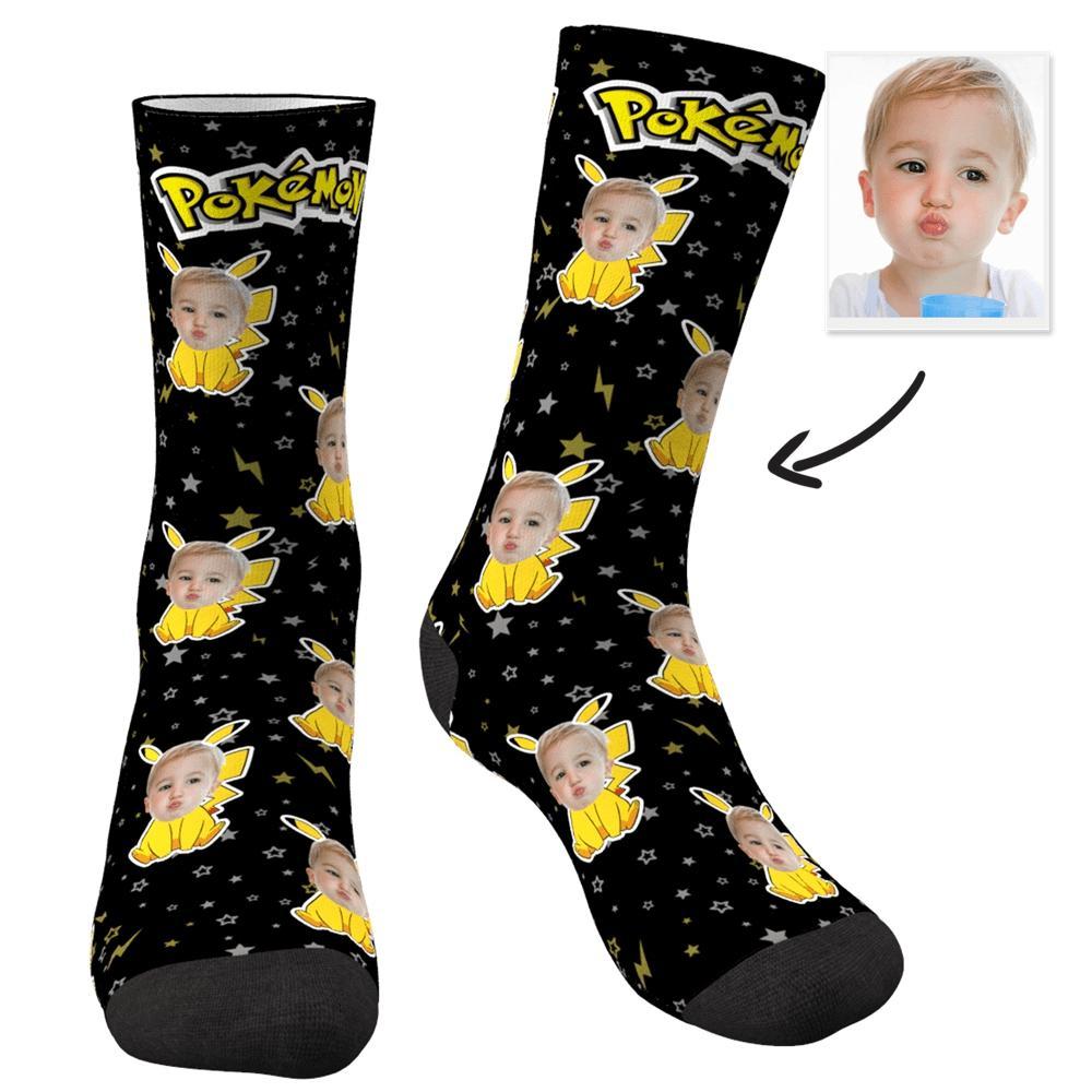 Calcetines Faciales Personalizados Pikachu