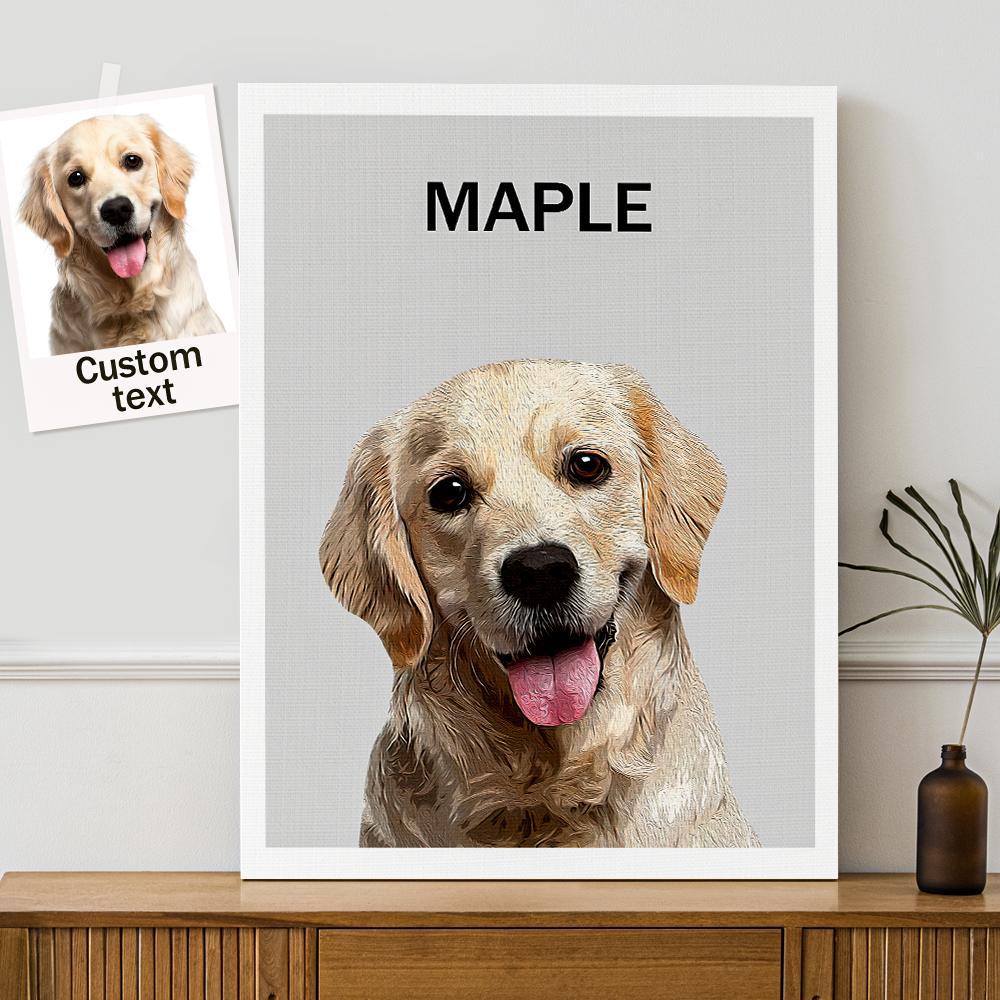 Impresiones En Lienzo Personalizadas Con Nombres Y Fotos Regalo Perfecto Para Los Amantes De Las Mascotas - soufeeles