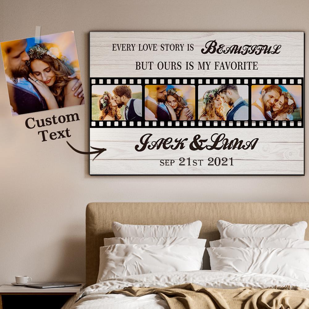 Lienzo De Foto Personalizado Lienzo De Texto Regalos Para Parejas