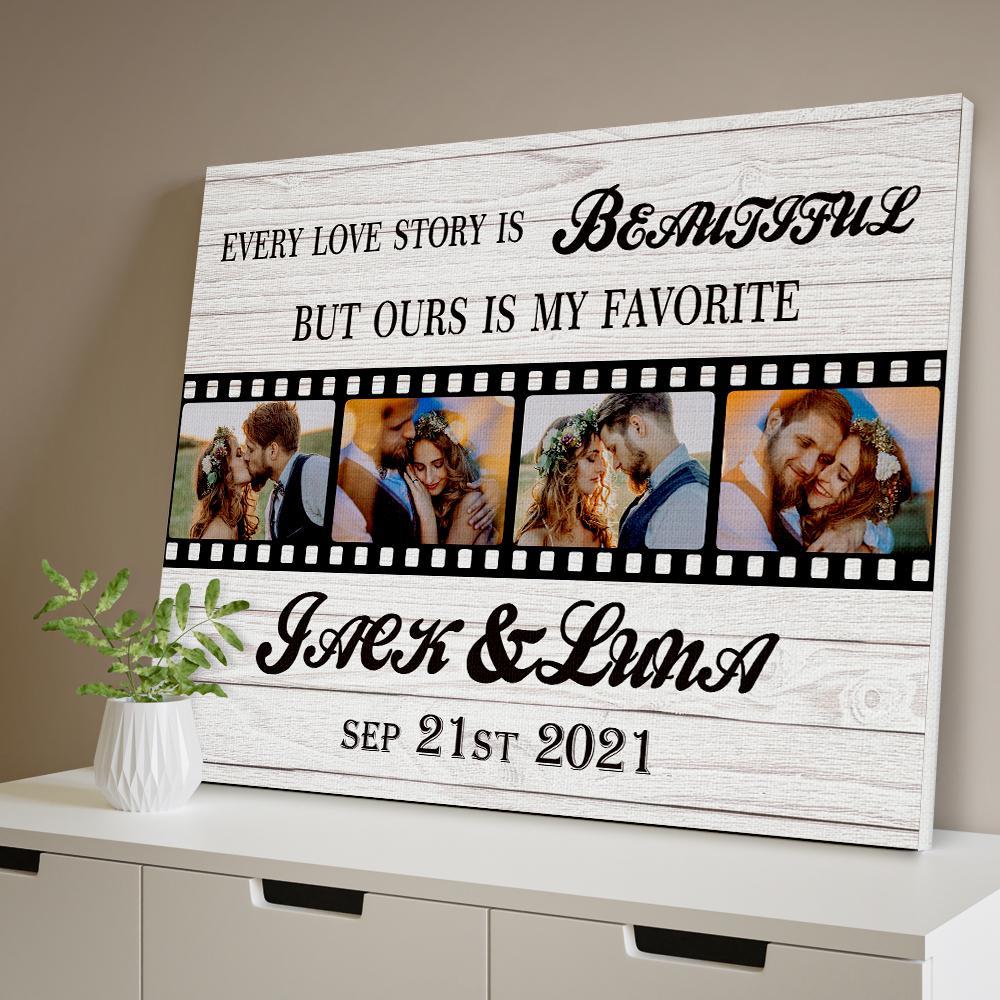 Lienzo De Foto Personalizado Lienzo De Texto Regalos Para Parejas