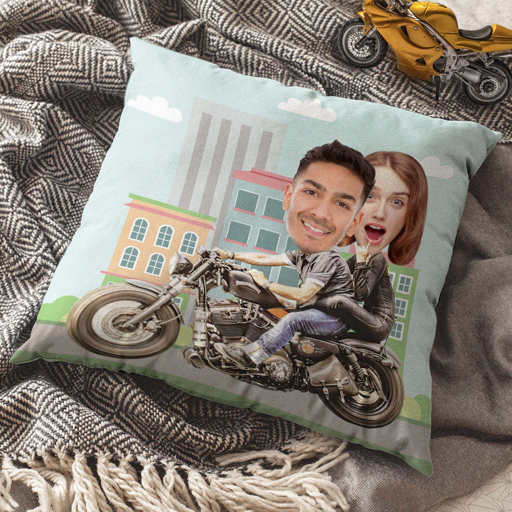 Almohada De Foto Personalizada Personalizada Cool Harley Motors Almohada Mejor Regalo De Motociclistas - soufeeles