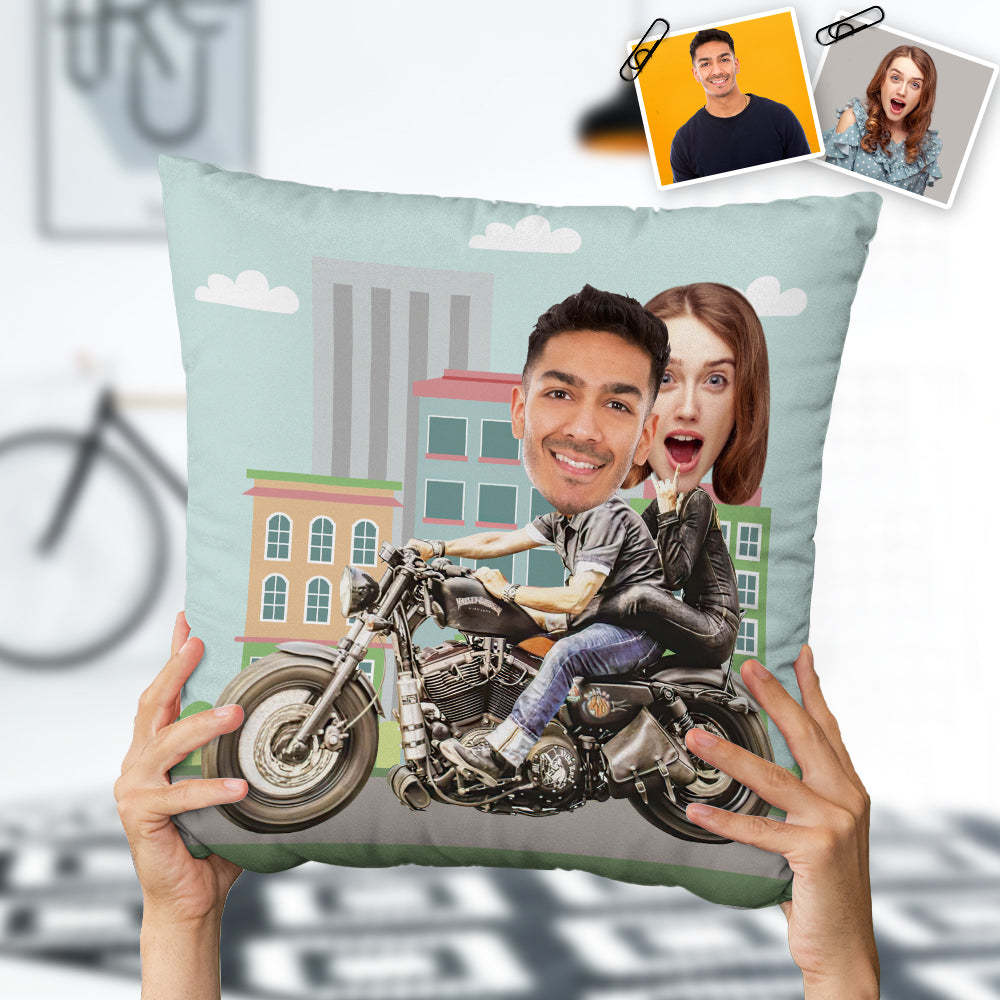 Almohada De Foto Personalizada Personalizada Cool Harley Motors Almohada Mejor Regalo De Motociclistas - soufeeles