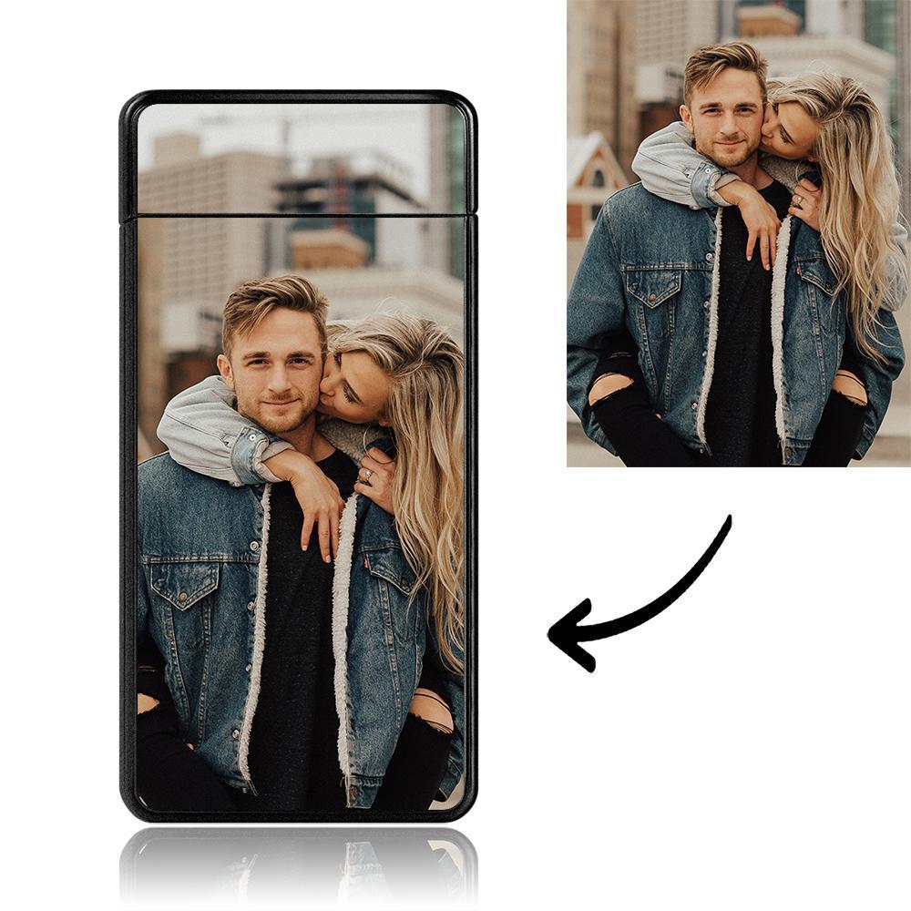 Encendedor De Fotos, Color De Arco Iris De Encendedor Grabado Personalizado Para Novio
