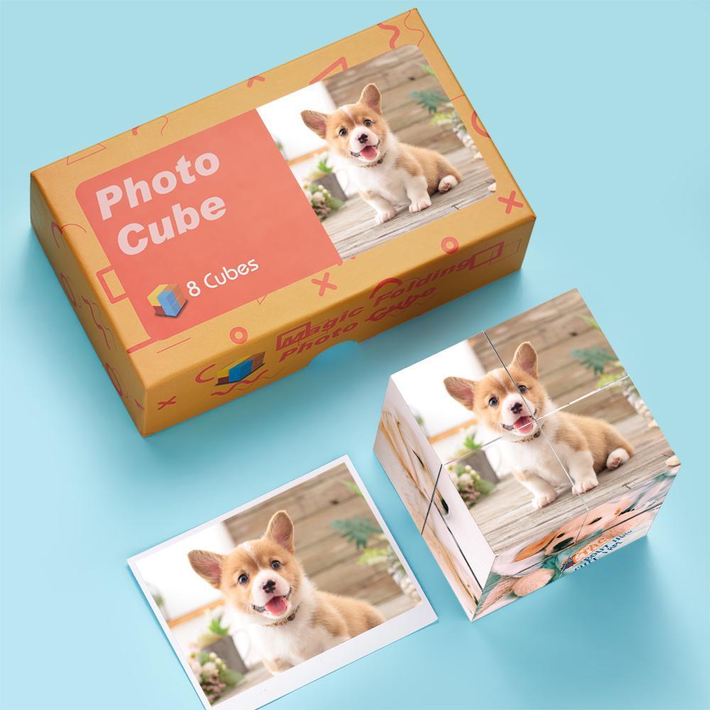 Marco De Fotos Personalizado Decoración Del Hogar Multiphoto Cubo De rubic Cute Pet