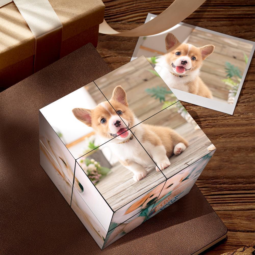 Marco De Fotos Personalizado Decoración Del Hogar Multiphoto Cubo De rubic Cute Pet