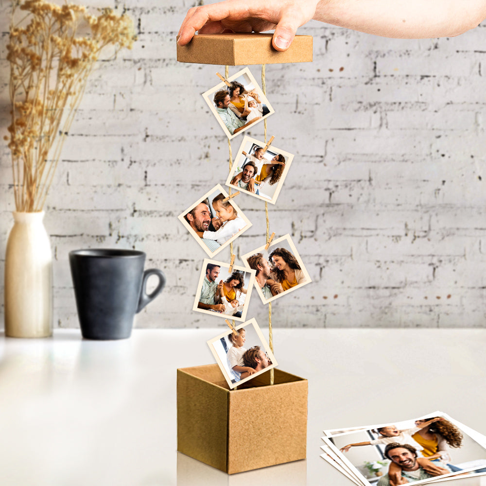 Regalo De Caja De Fotos Desplegable Personalizado Para La Familia - soufeeles