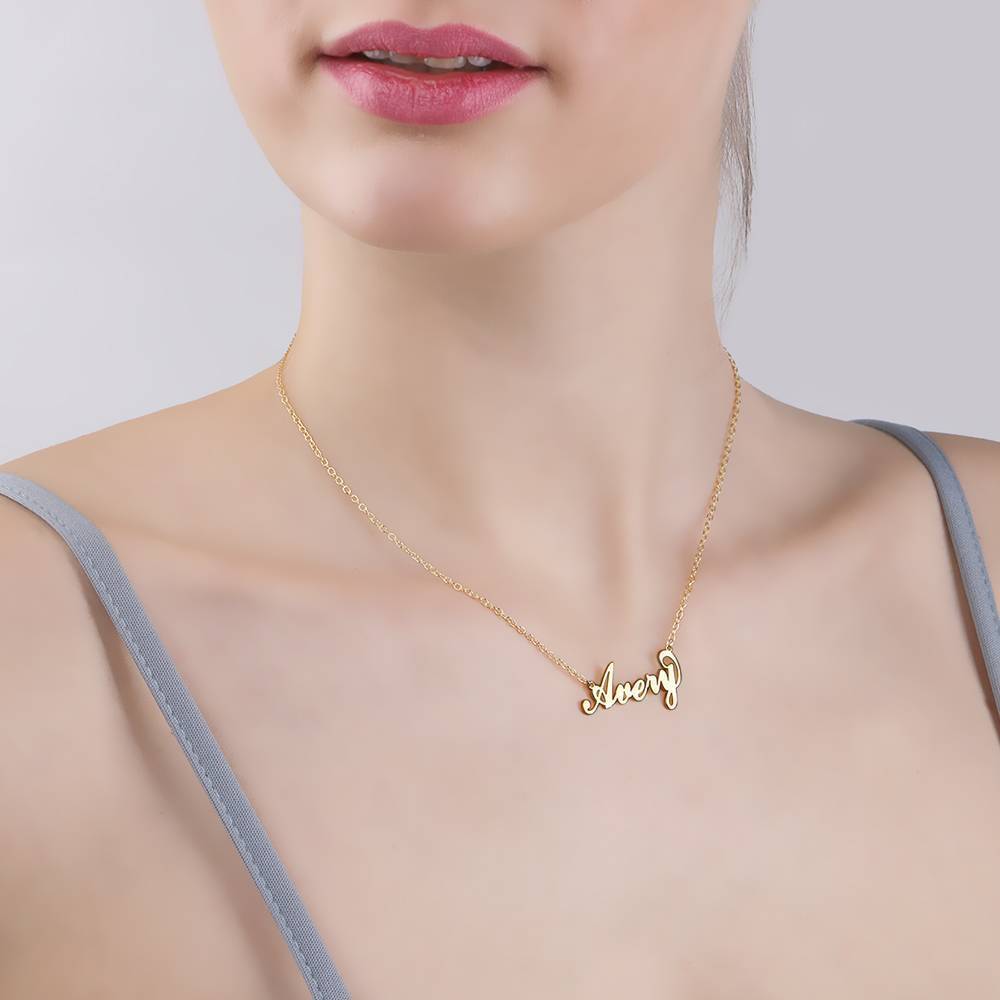 Plaqué Or 14k Collier Prénom De Style "Carrie"