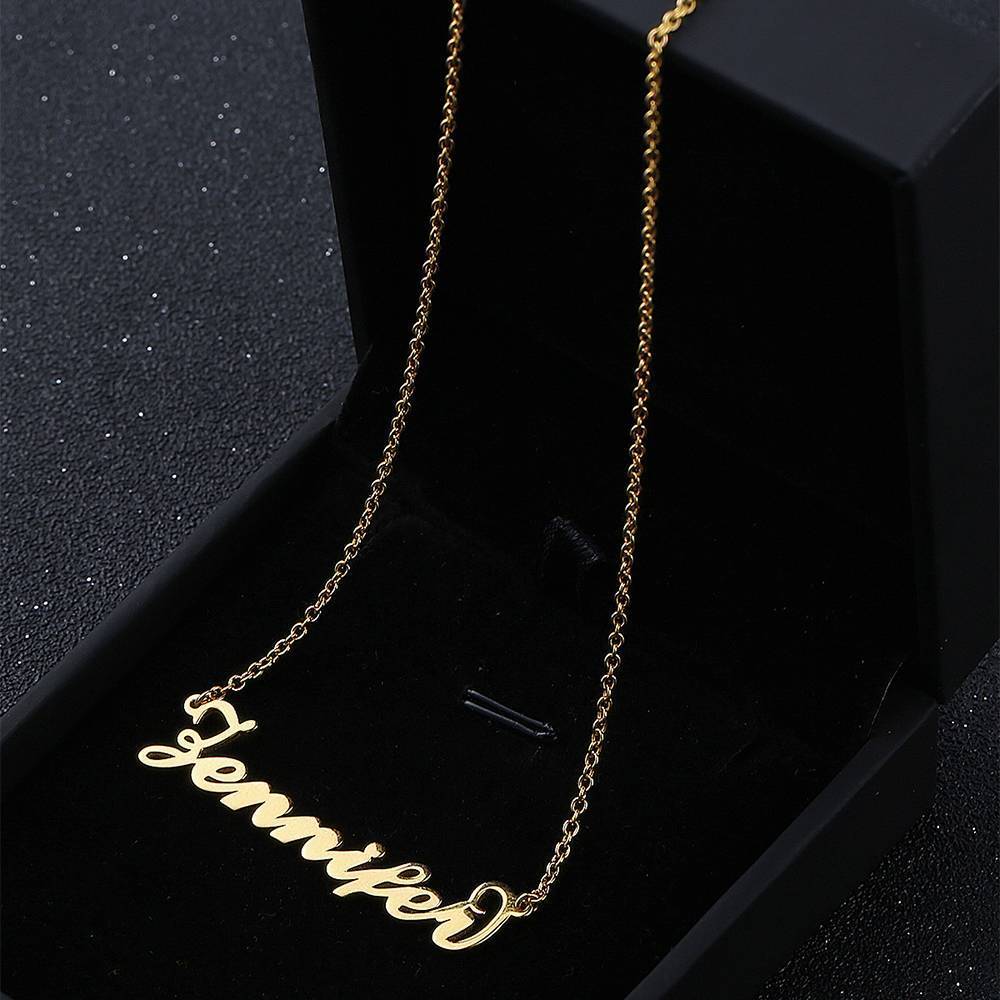 Plaqué Or 14k Collier Prénom De Style "Carrie"