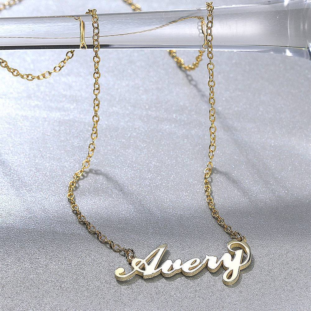 Venta Plaqué Or 14k Collier Prénom De Style "Carrie"