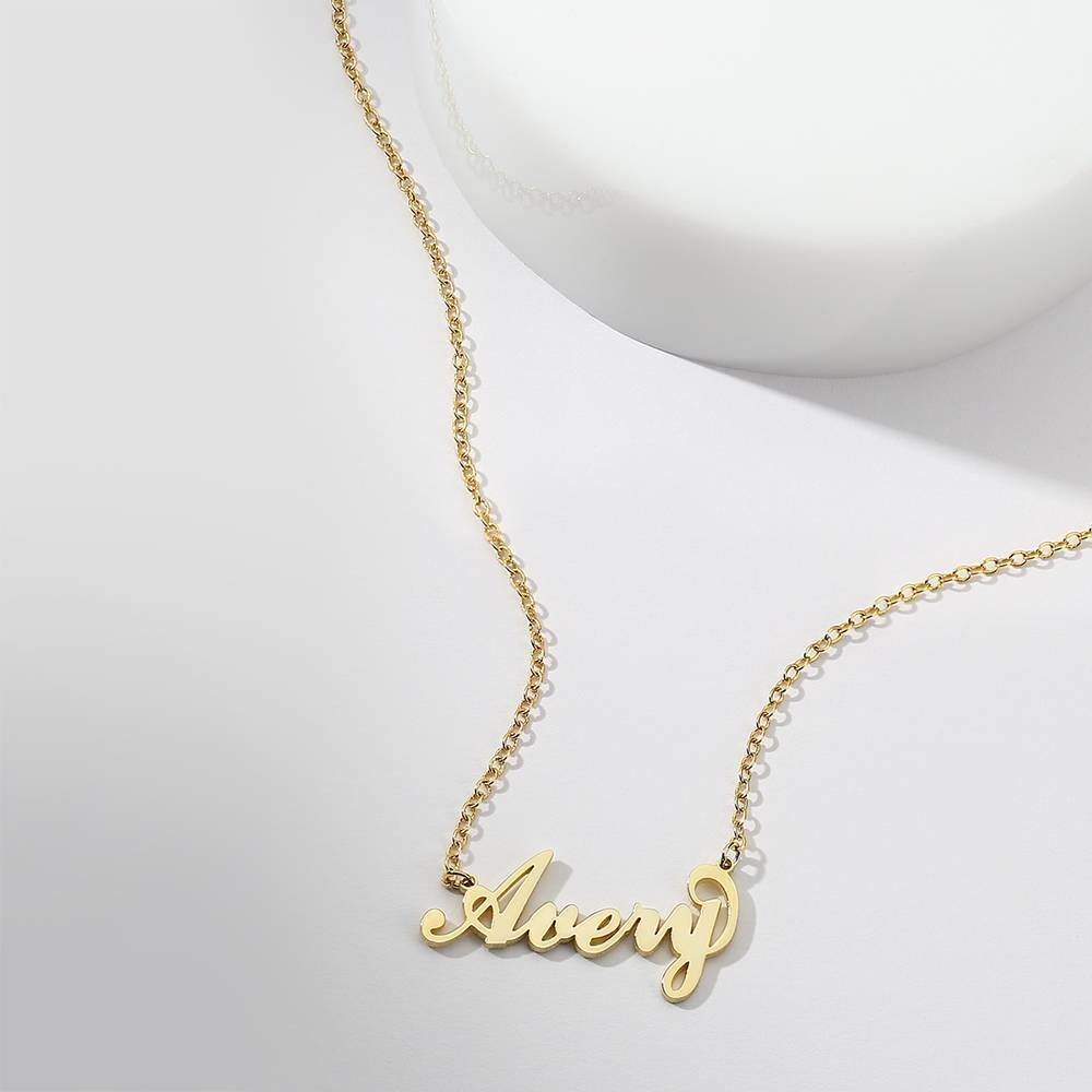 Plaqué Or 14k Collier Prénom De Style "Carrie"