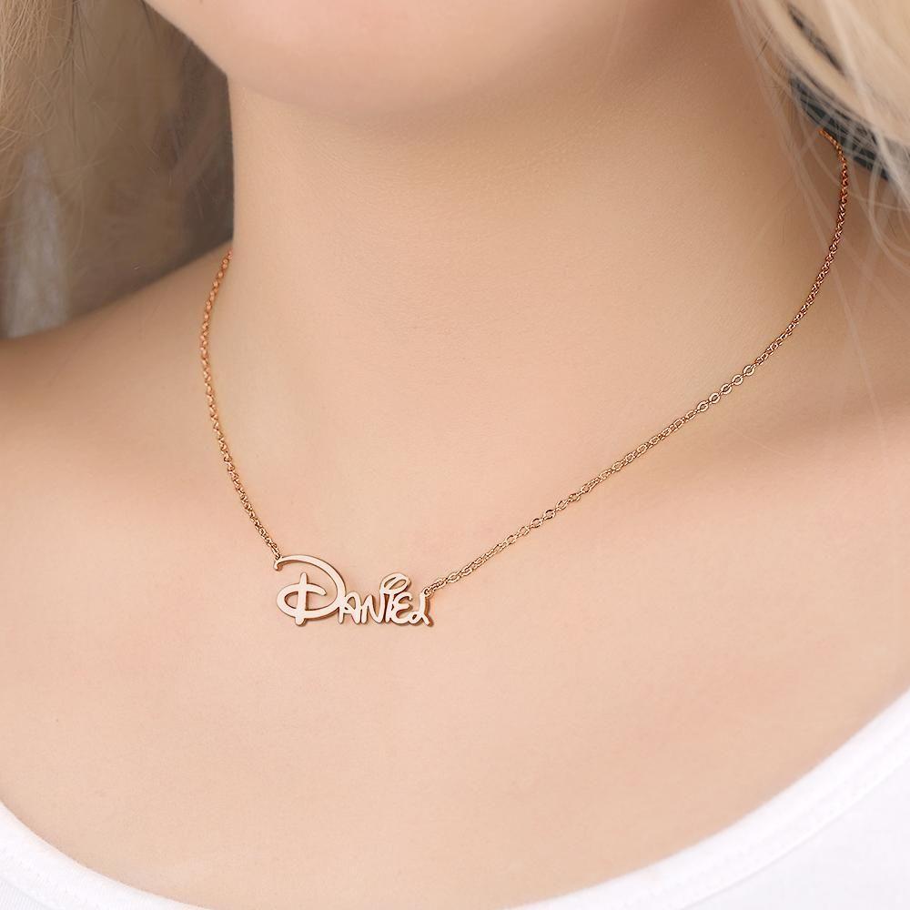 Collar Con Nombre Personalizado Collar Con Nombre Personalizado Estilo Sidney Regalo Con Nombre El Mejor Regalo Oro Rosa