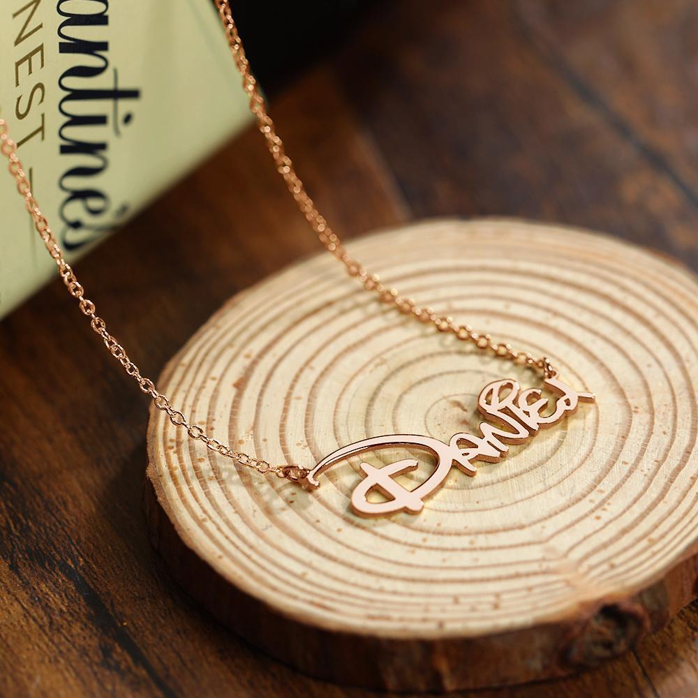Collar Con Nombre Personalizado Collar Con Nombre Personalizado Estilo Sidney Regalo Con Nombre El Mejor Regalo Oro Rosa