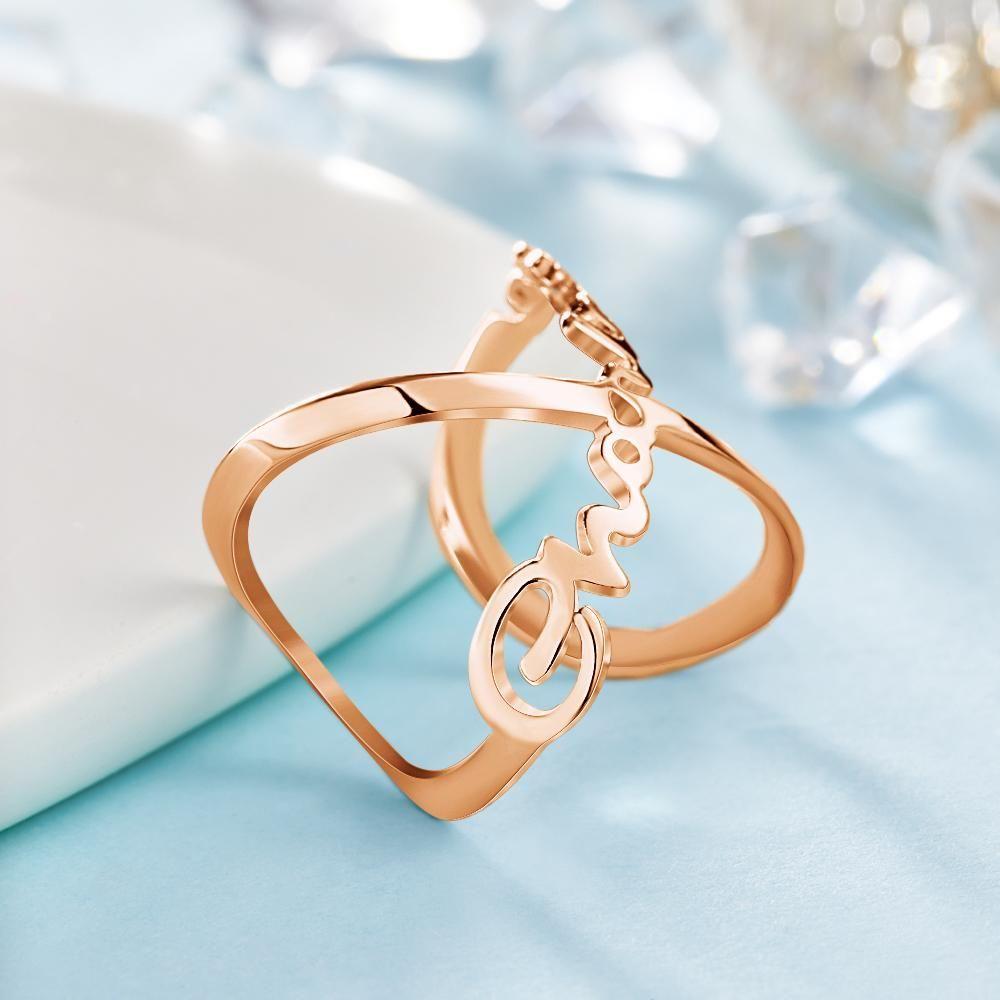 Anillos con Nombre Anillos con Nombre Infinito Regalos únicos Chapado en Oro Rosa Plata 1-6 Nombres