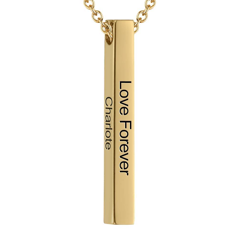 Collar de Foto de Llave Plata Chapado en Platino con Circón