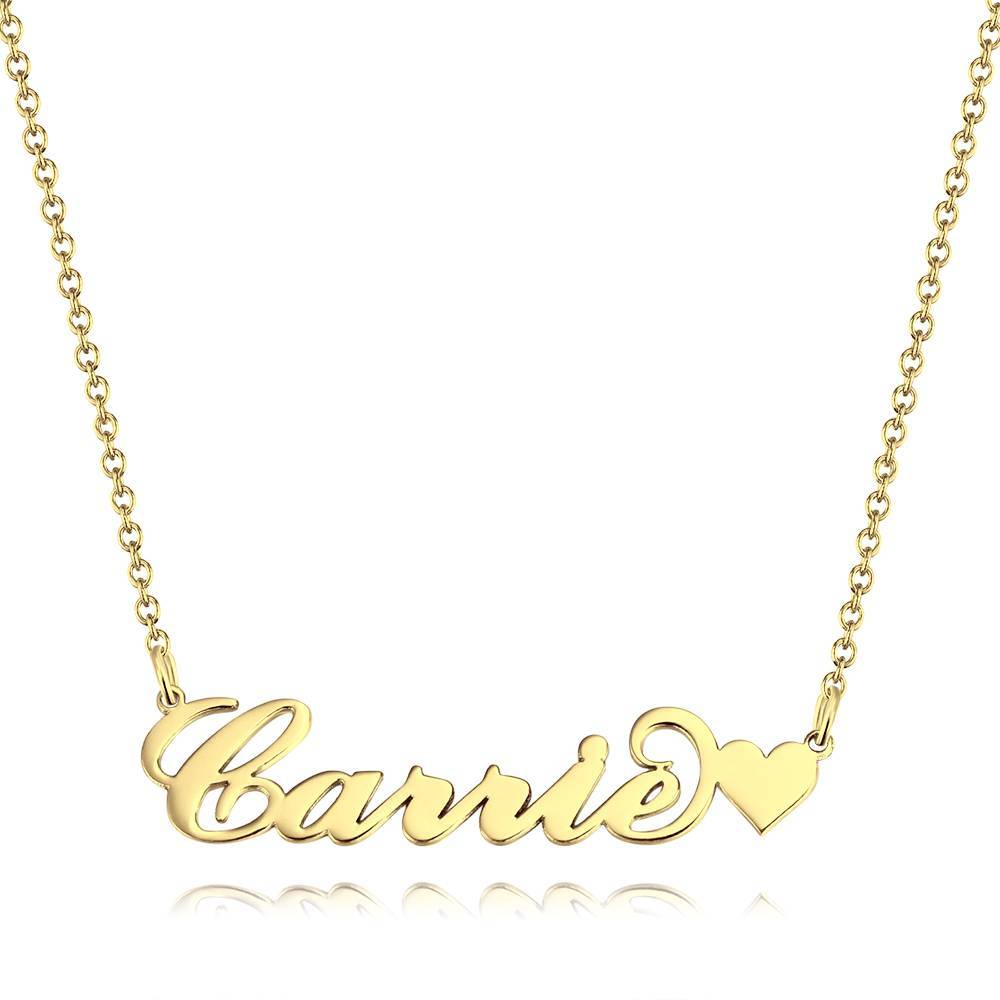 Soufeel Gold "Carrie" Collar Con Nombre Estilo Regalos Para Ella