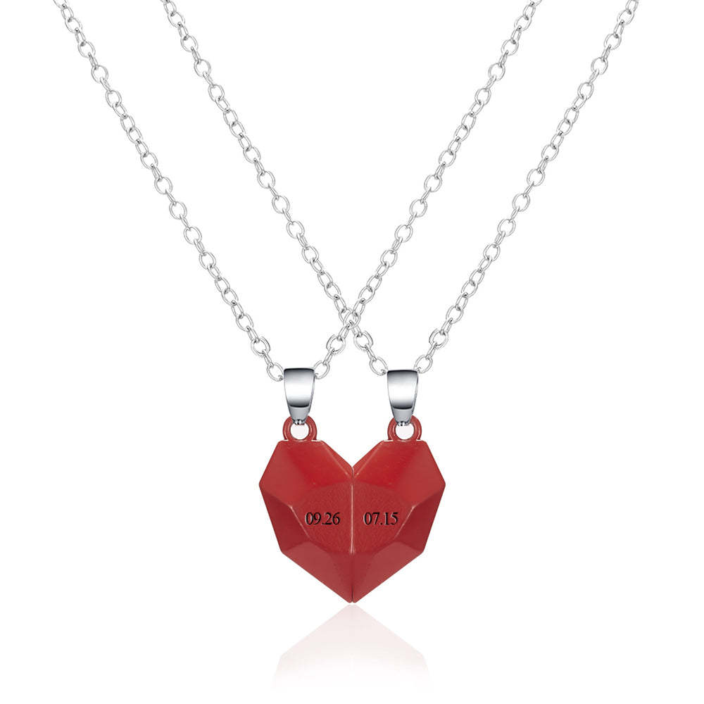 Collares Magnéticos Con Colgante De Dos Almas Y Un Corazón Personalizados Para Collar De Pareja, Regalos De Aniversario - soufeeles