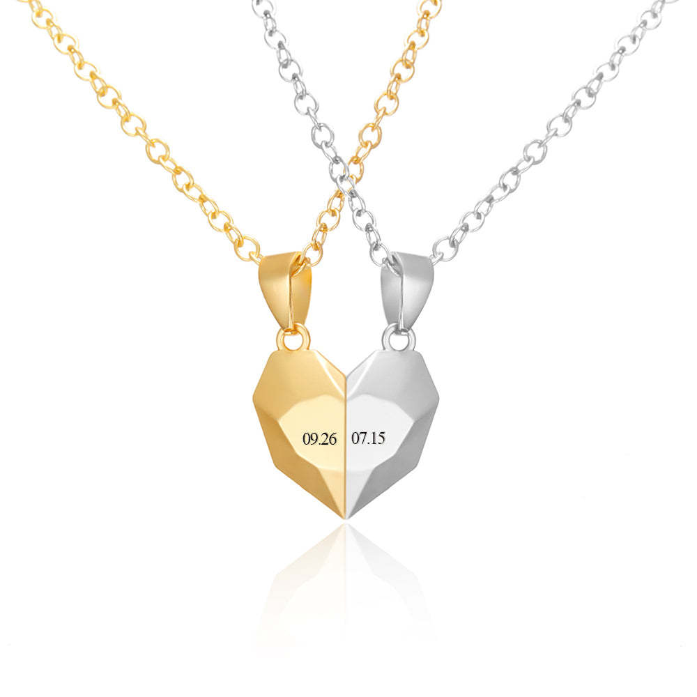 Collares Magnéticos Con Colgante De Dos Almas Y Un Corazón Personalizados Para Collar De Pareja, Regalos De Aniversario - soufeeles