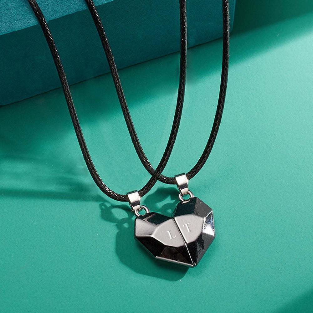 Collares Con Colgante De Dos Almas Y Un Corazón Personalizados Para Pareja, Collar Magnético De Piedra De Los Deseos Para Parejas, Regalos - soufeeles