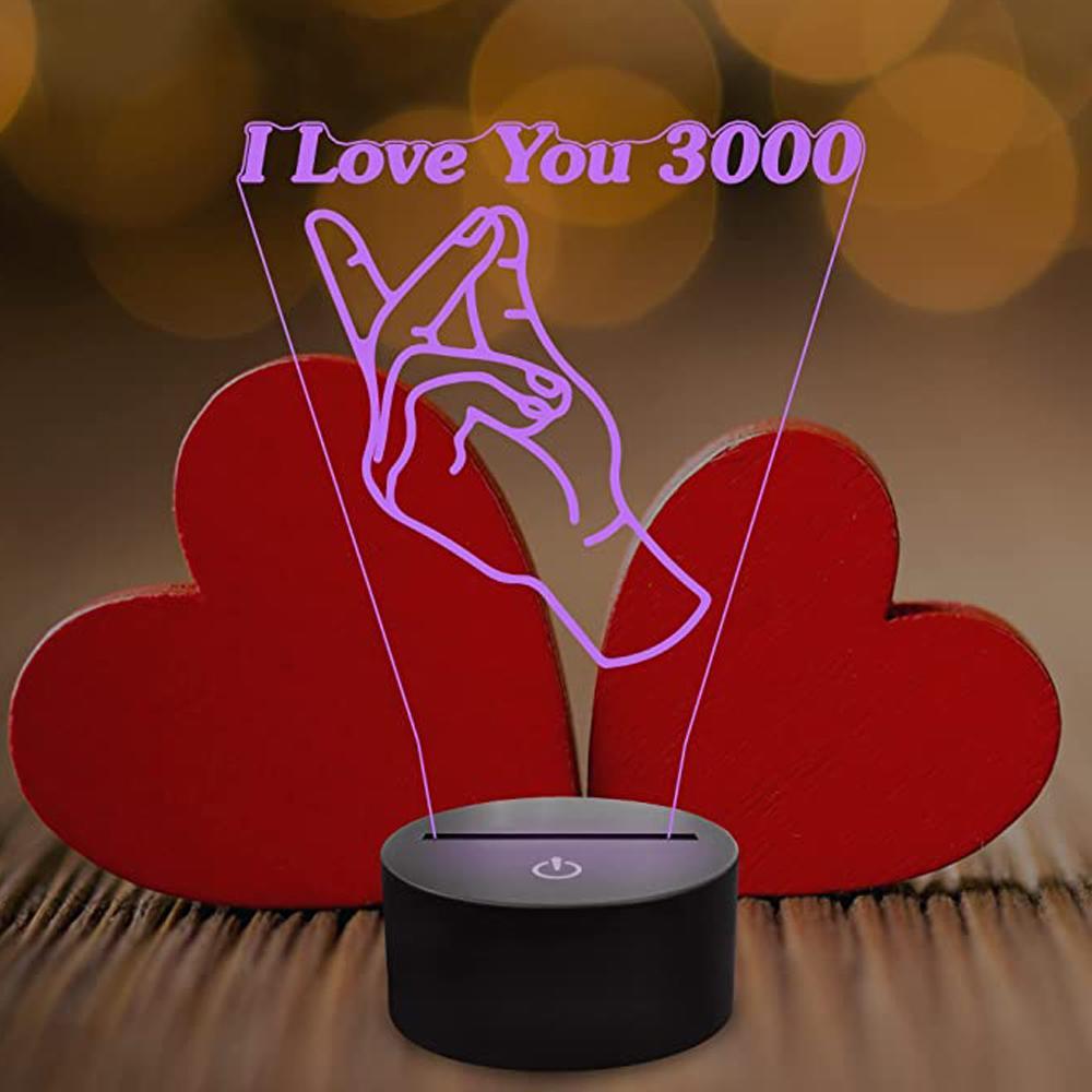 Custom 3d Illusion Night Light, I Love You 3000 Gifts, Anywin Funny Unique Gift Para Hombre O Mujer, Sarcastic Holiday Gifts Para El Día De La Madre Y El Padre - soufeeles