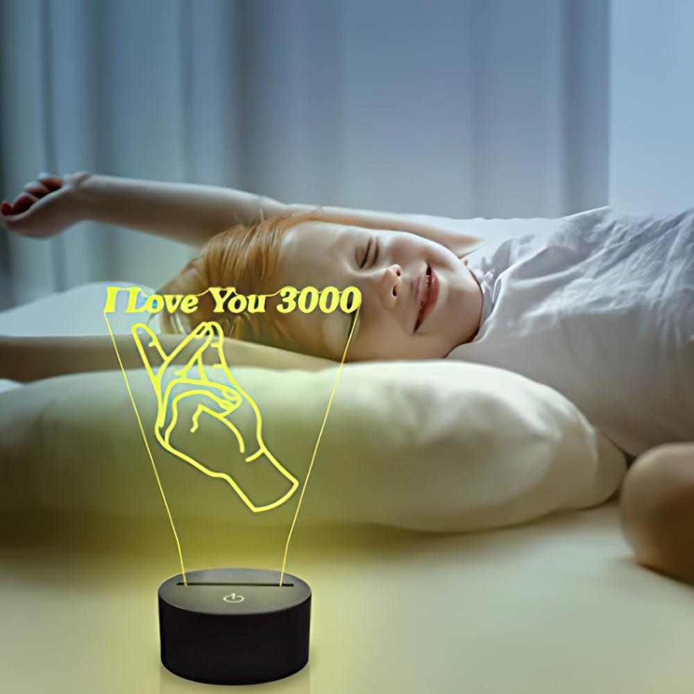 Custom 3d Illusion Night Light, I Love You 3000 Gifts, Anywin Funny Unique Gift Para Hombre O Mujer, Sarcastic Holiday Gifts Para El Día De La Madre Y El Padre - soufeeles