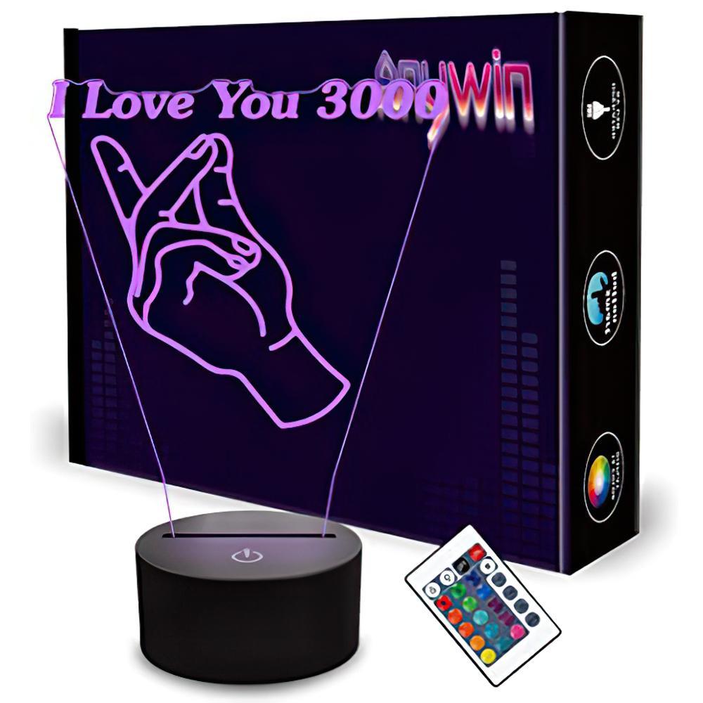 Custom 3d Illusion Night Light, I Love You 3000 Gifts, Anywin Funny Unique Gift Para Hombre O Mujer, Sarcastic Holiday Gifts Para El Día De La Madre Y El Padre - soufeeles