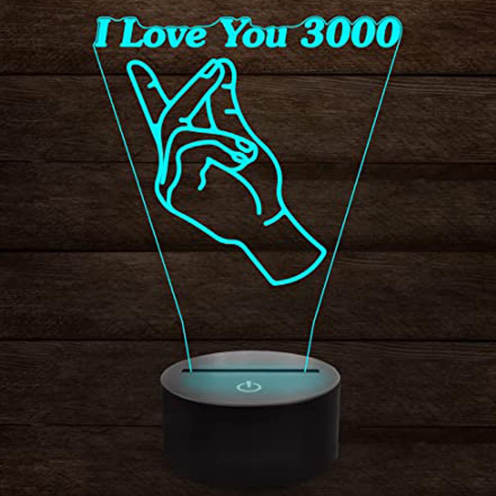 Custom 3d Illusion Night Light, I Love You 3000 Gifts, Anywin Funny Unique Gift Para Hombre O Mujer, Sarcastic Holiday Gifts Para El Día De La Madre Y El Padre - soufeeles
