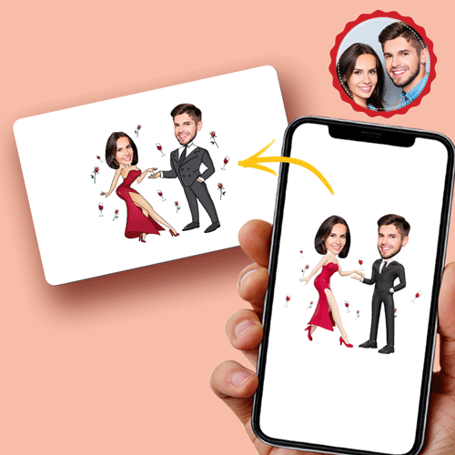 Scannable Ar Vr Animación Tarjeta 3d Realidad Virtual Animación Ar Tarjetas Gráficas Para Pareja - soufeeles