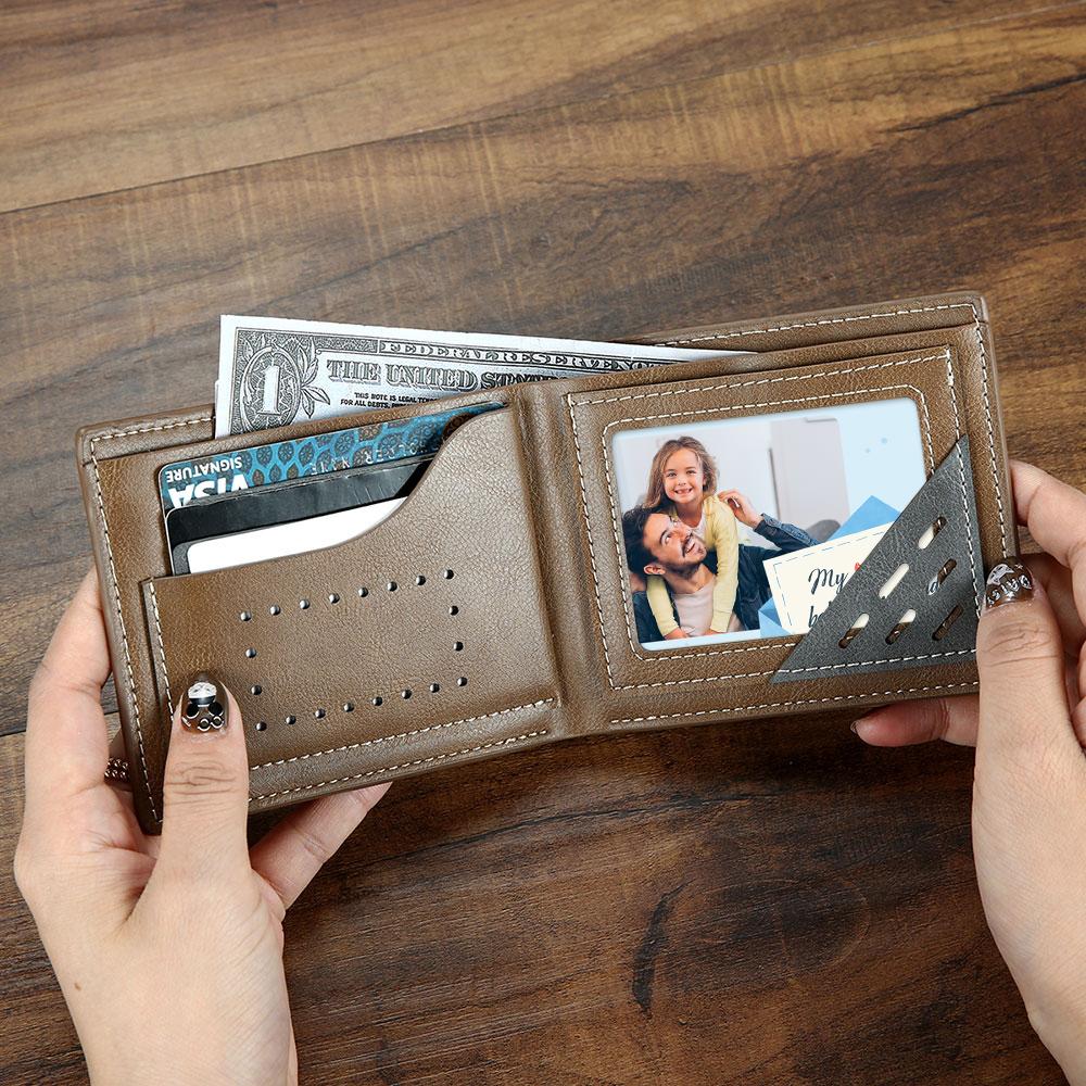 Tarjeta De Inserción De Billetera Con Foto Personalizada Tarjeta De Regalos Para Padres - soufeeles