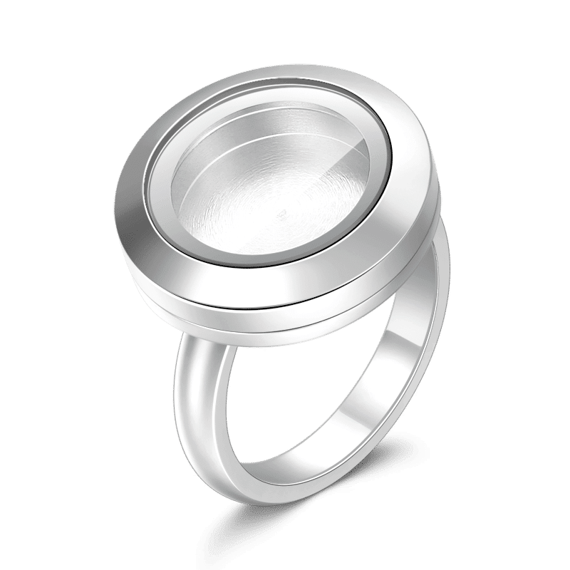 Círculo Medallón Flotante Anillo Aleación